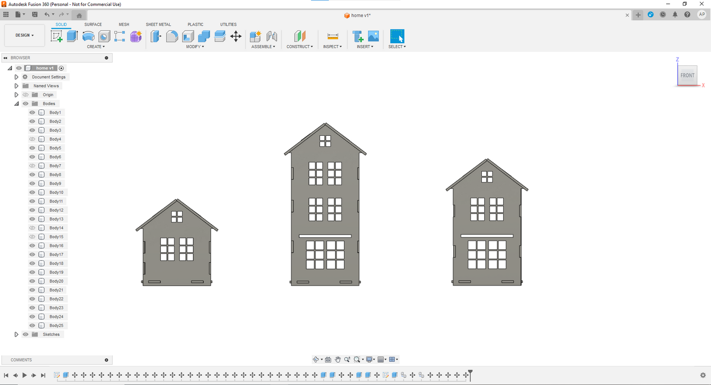 Light Up House Design for Laser Cutting