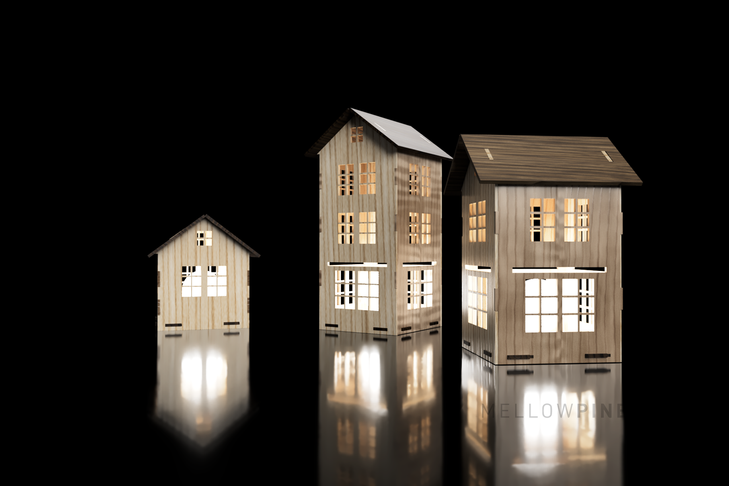 Light Up House Design for Laser Cutting