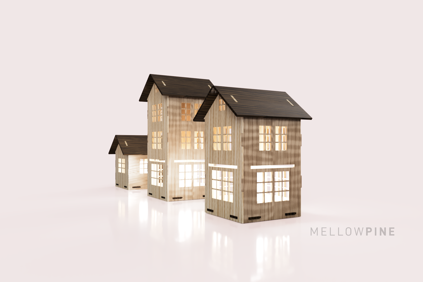 Light Up House Design for Laser Cutting