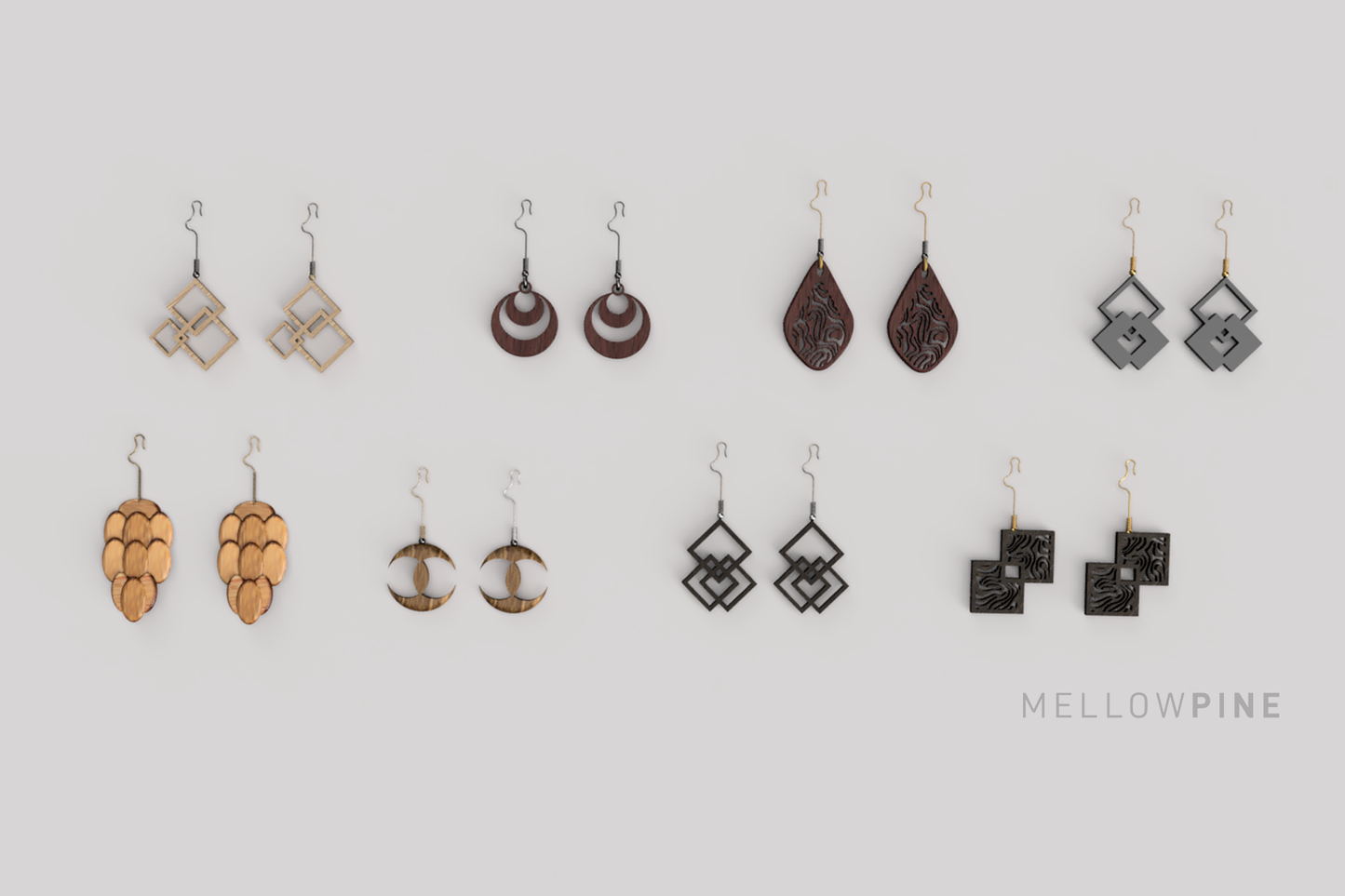 Earring Designs for Laser Cutting