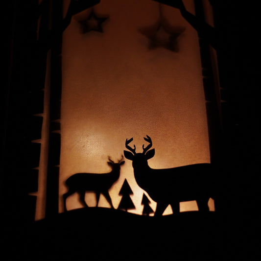 Reindeer Lantern Design for Laser Cutting